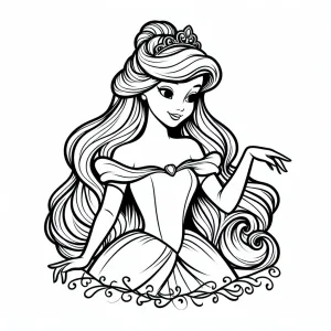 colorindo princesa disney 9