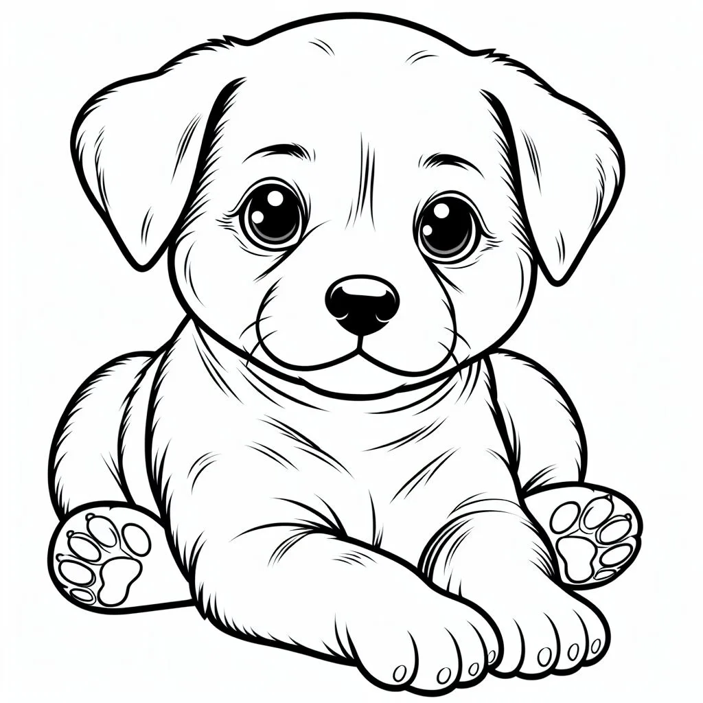 Desenho para colorir e imprimir Cachorro