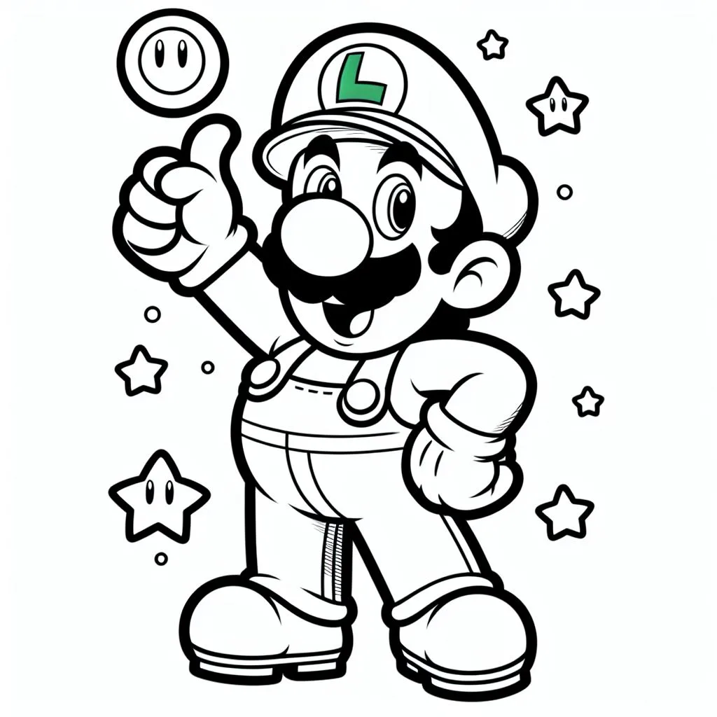 Desenhos para colorir Luigi
