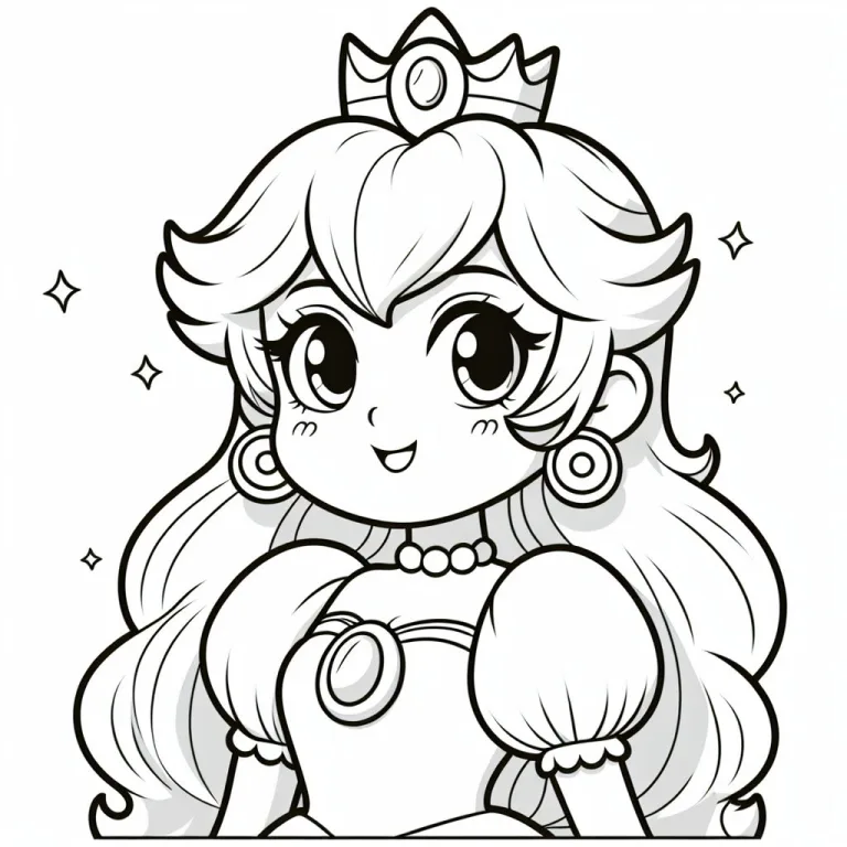 Desenhos para colorir princesa peach