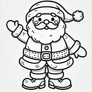 desenho para colorir do papai noel 3