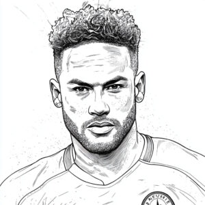 desenho do neymar jr para colorir e imprimir