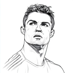 desenho para colorir e imprimir do cristiano ronaldo