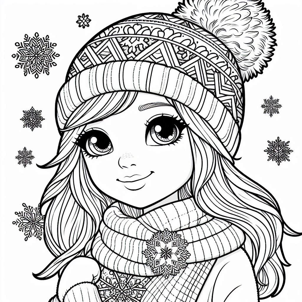 Desenho para colorir e imprimir Inverno 