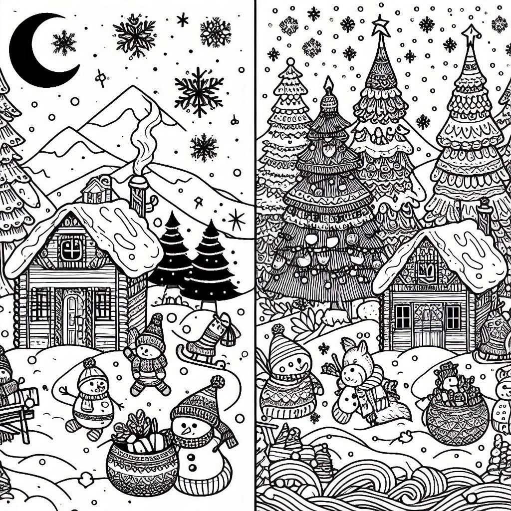 Desenho para colorir e imprimir Inverno 