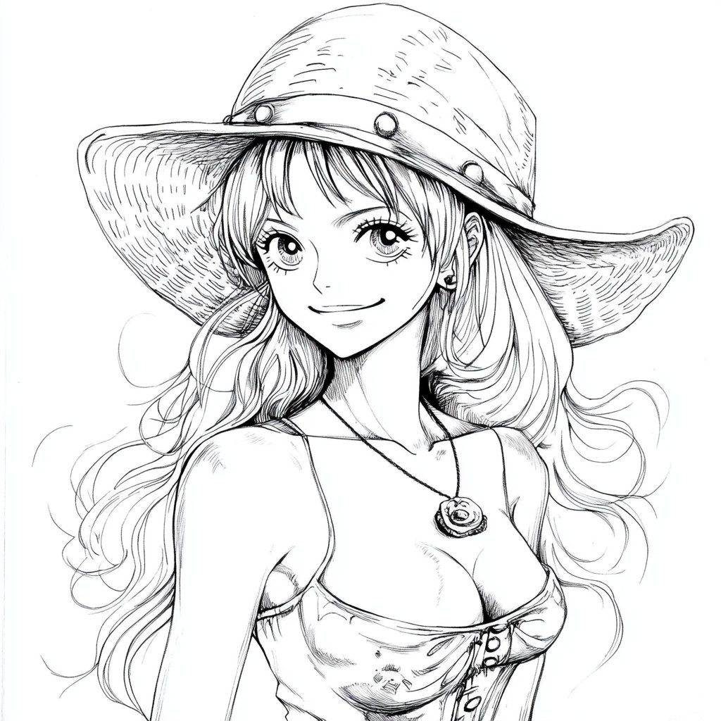 Desenho para colorir e imprimir Nami