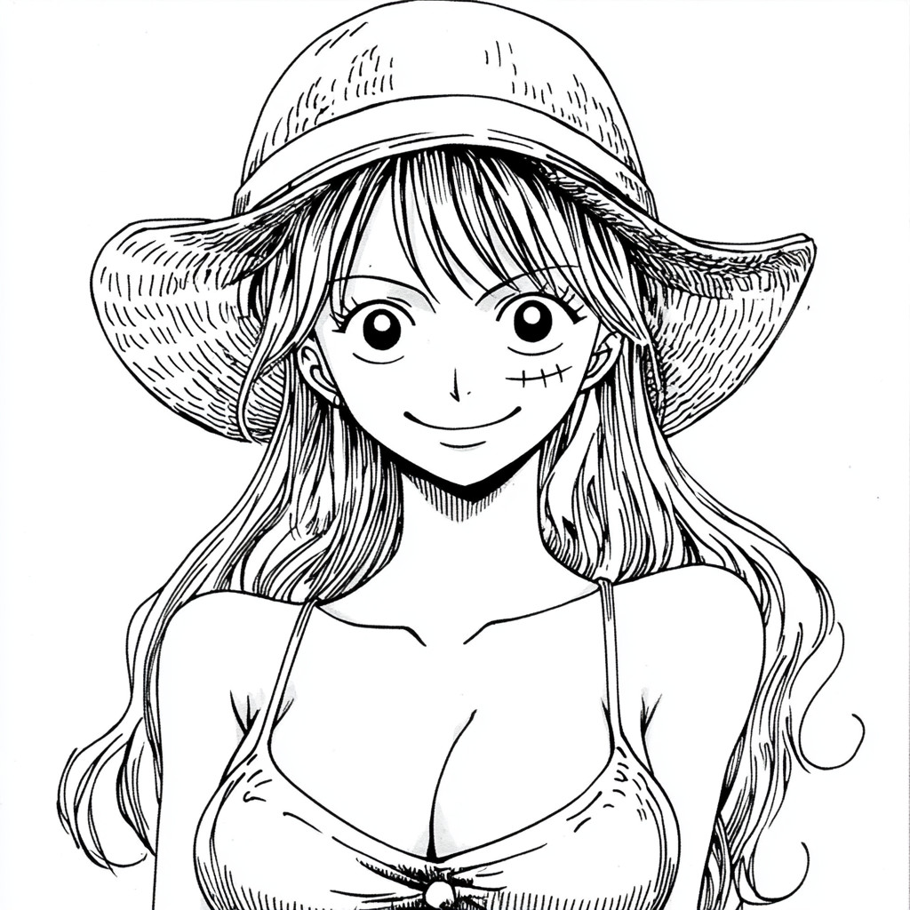 Desenho para colorir e imprimir One Piece