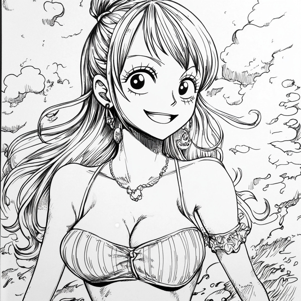 Desenho para colorir e imprimir One Piece