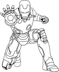 Desenho do Homem de Ferro para colorir