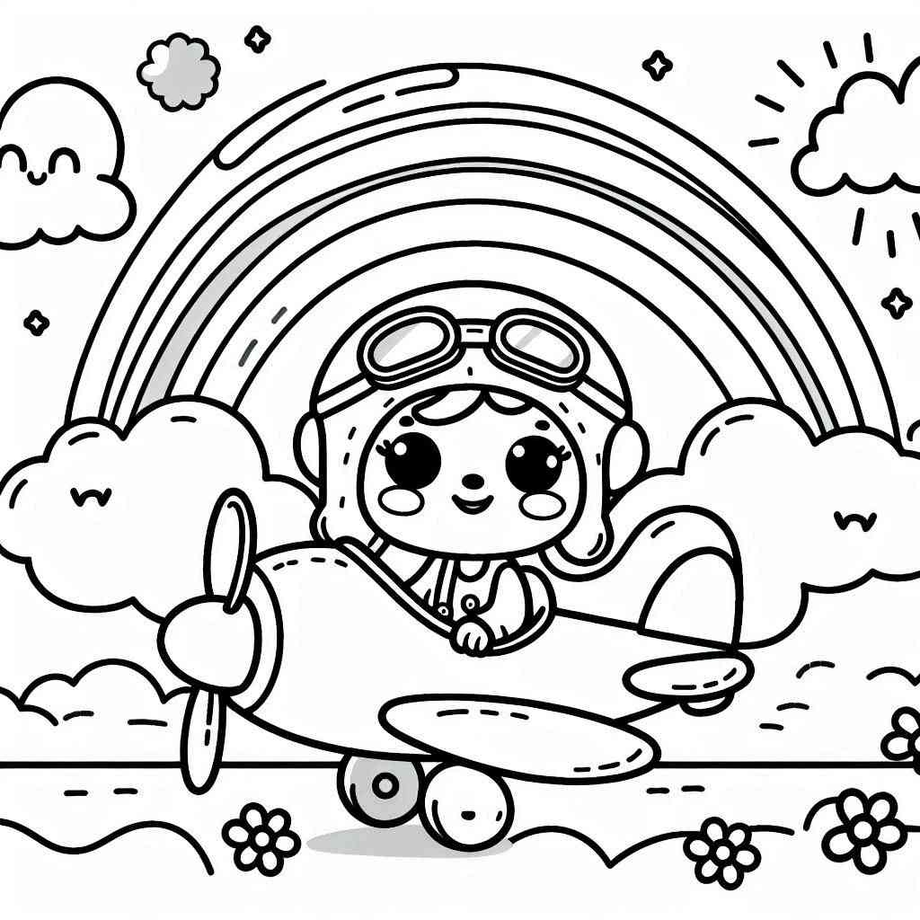 Desenho para colorir e imprimir Avião