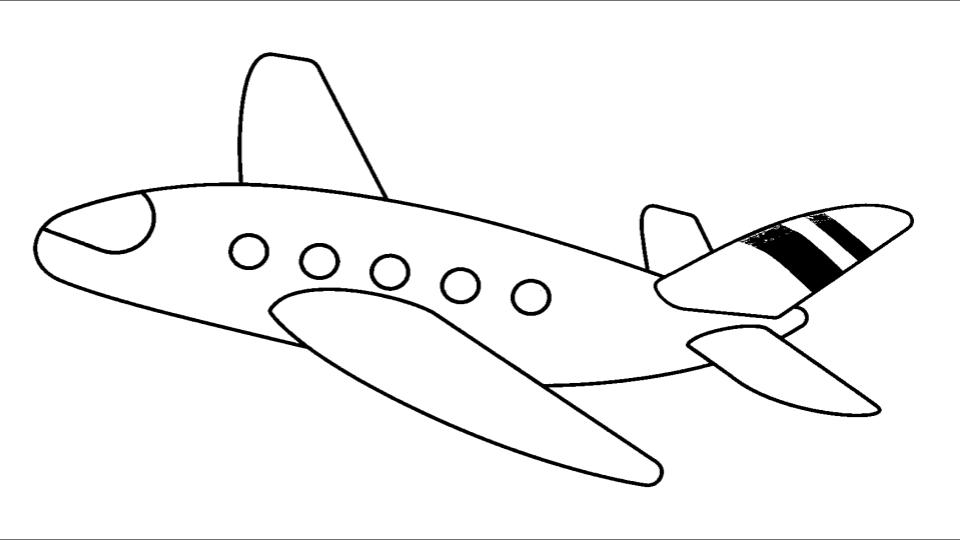 Desenho para colorir e imprimir Avião