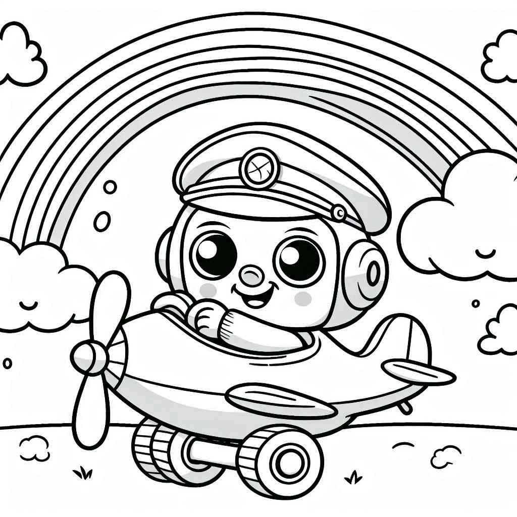 Desenho para colorir e imprimir Avião