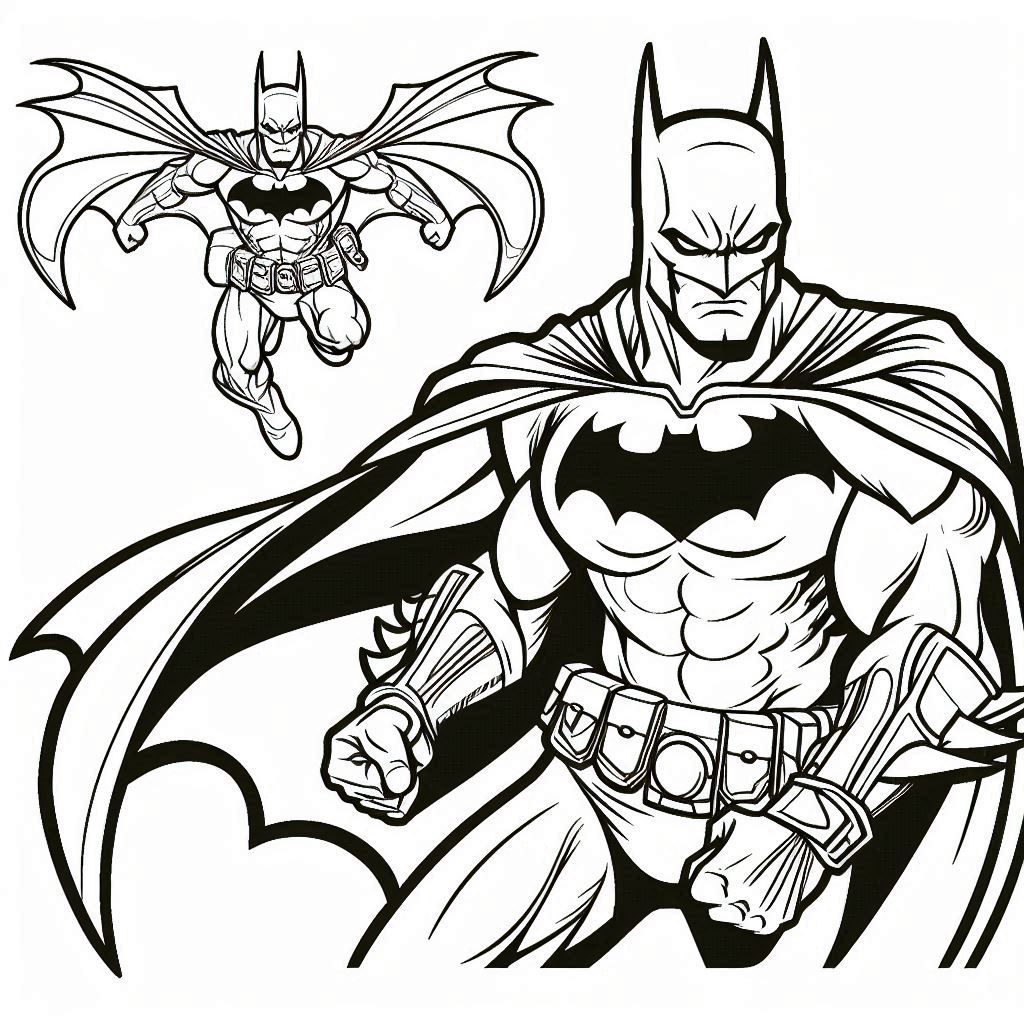 Desenho para colorir e imprimir Batman