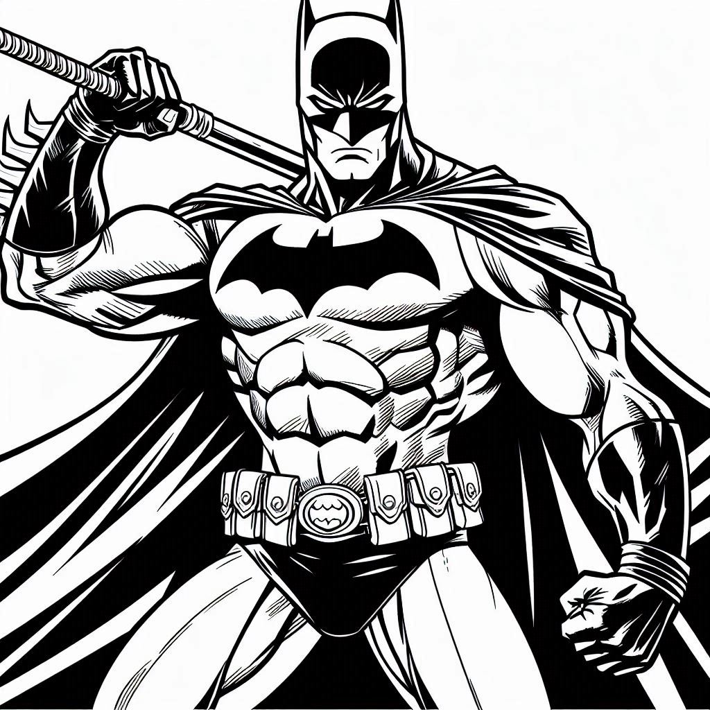 Desenho para colorir e imprimir Batman