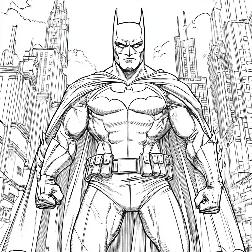 Desenho para colorir e imprimir Batman