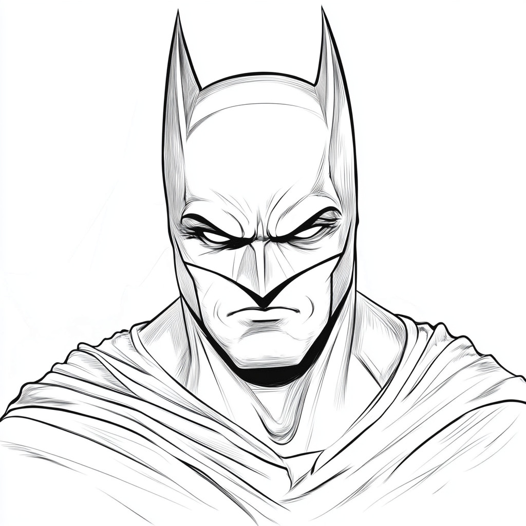 Desenho para colorir e imprimir Batman