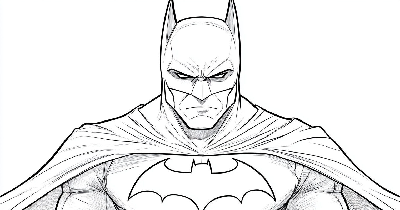 Desenho para colorir e imprimir Batman