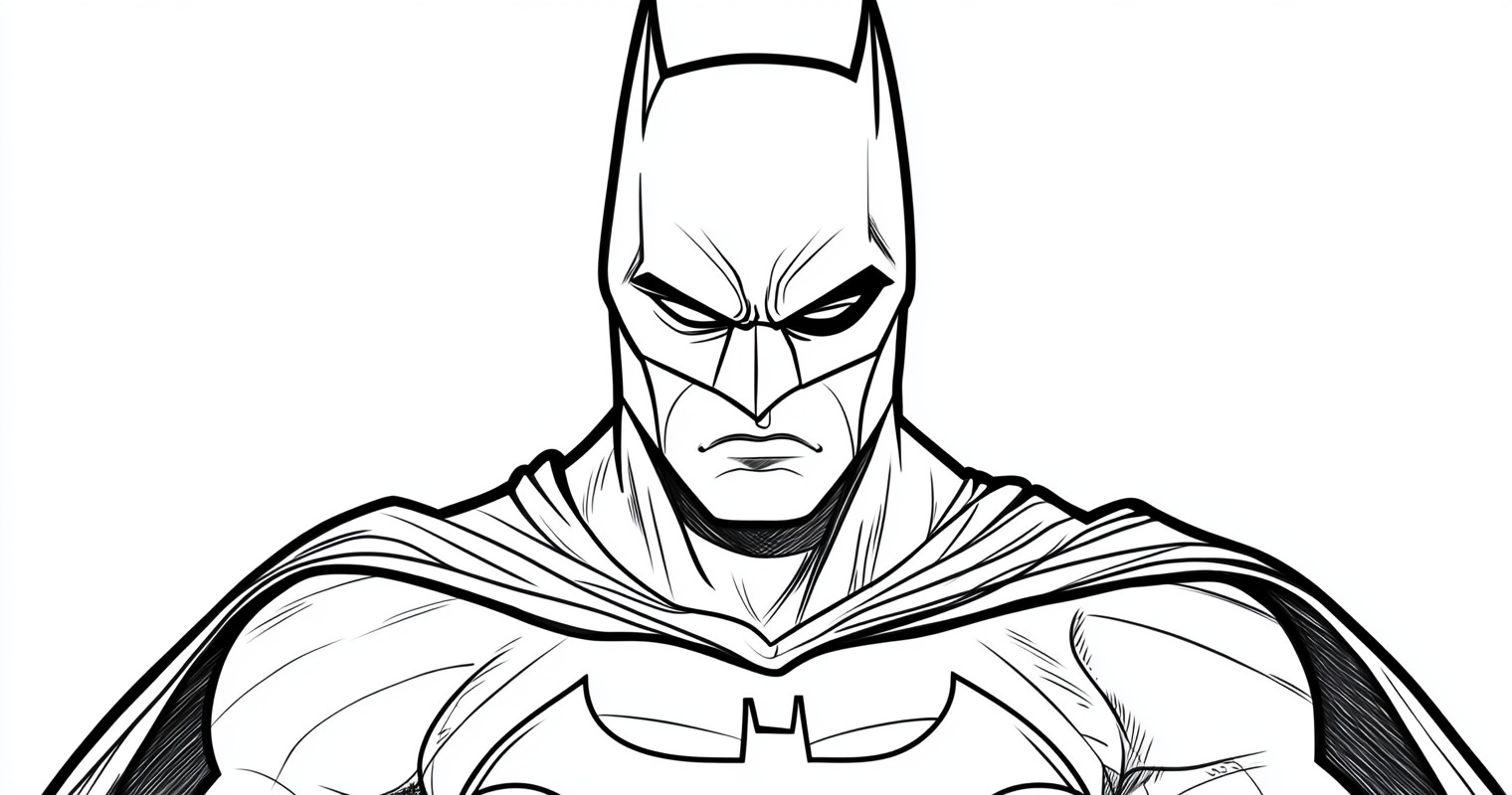 Desenho para colorir e imprimir Batman