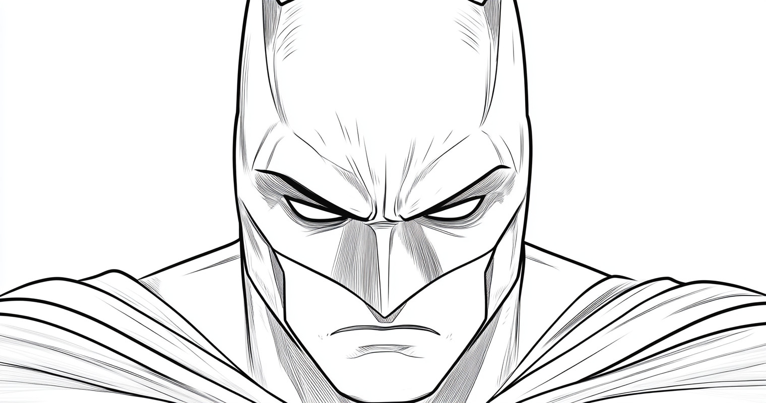 Desenho para colorir e imprimir Batman