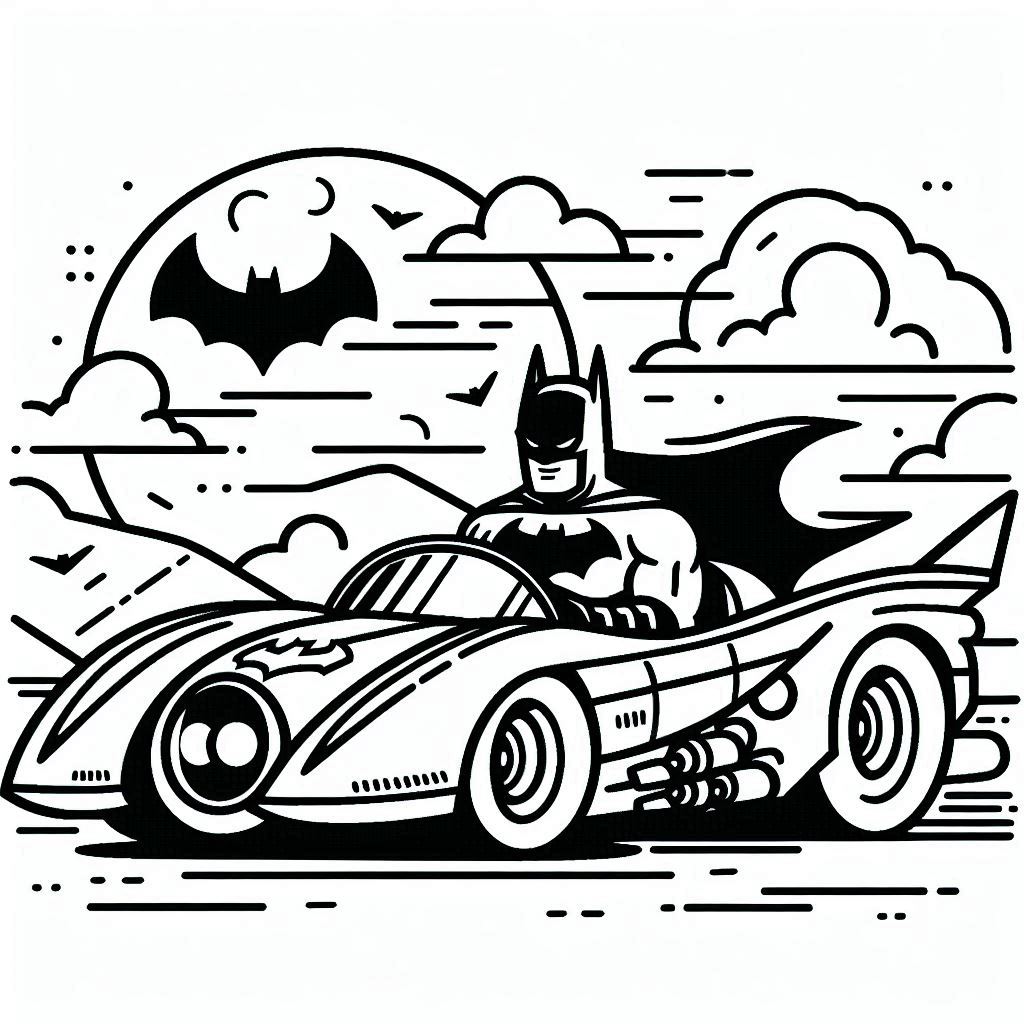 Desenho para colorir e imprimir Batman