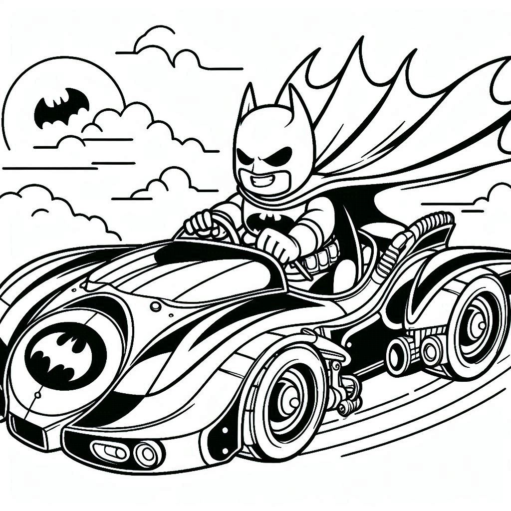 Desenho para colorir e imprimir Batman