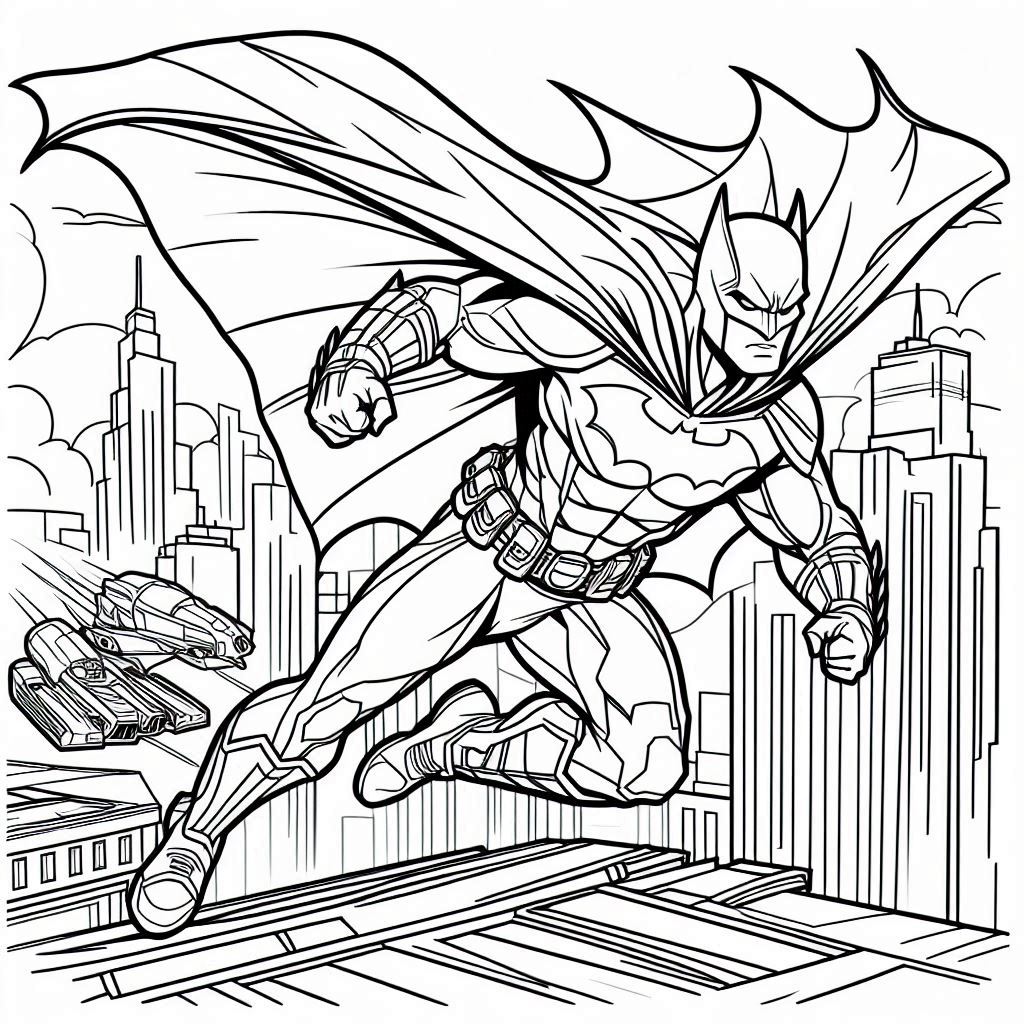 Desenho para colorir e imprimir Batman