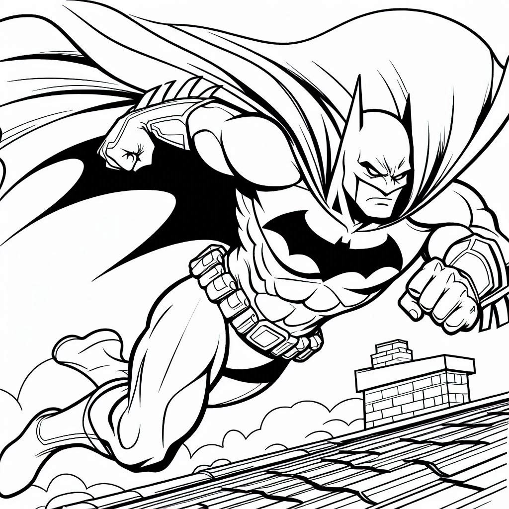 Desenho para colorir e imprimir Batman