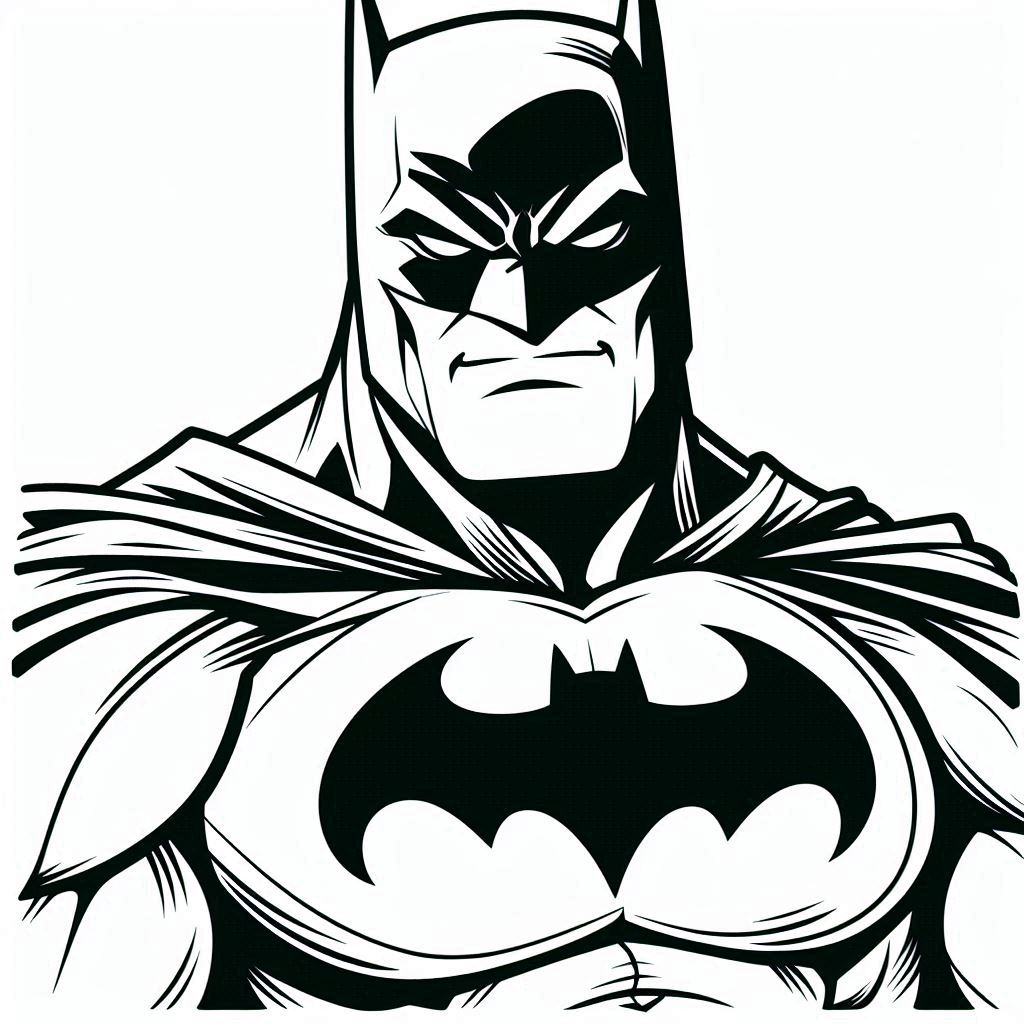 Desenho para colorir e imprimir Batman