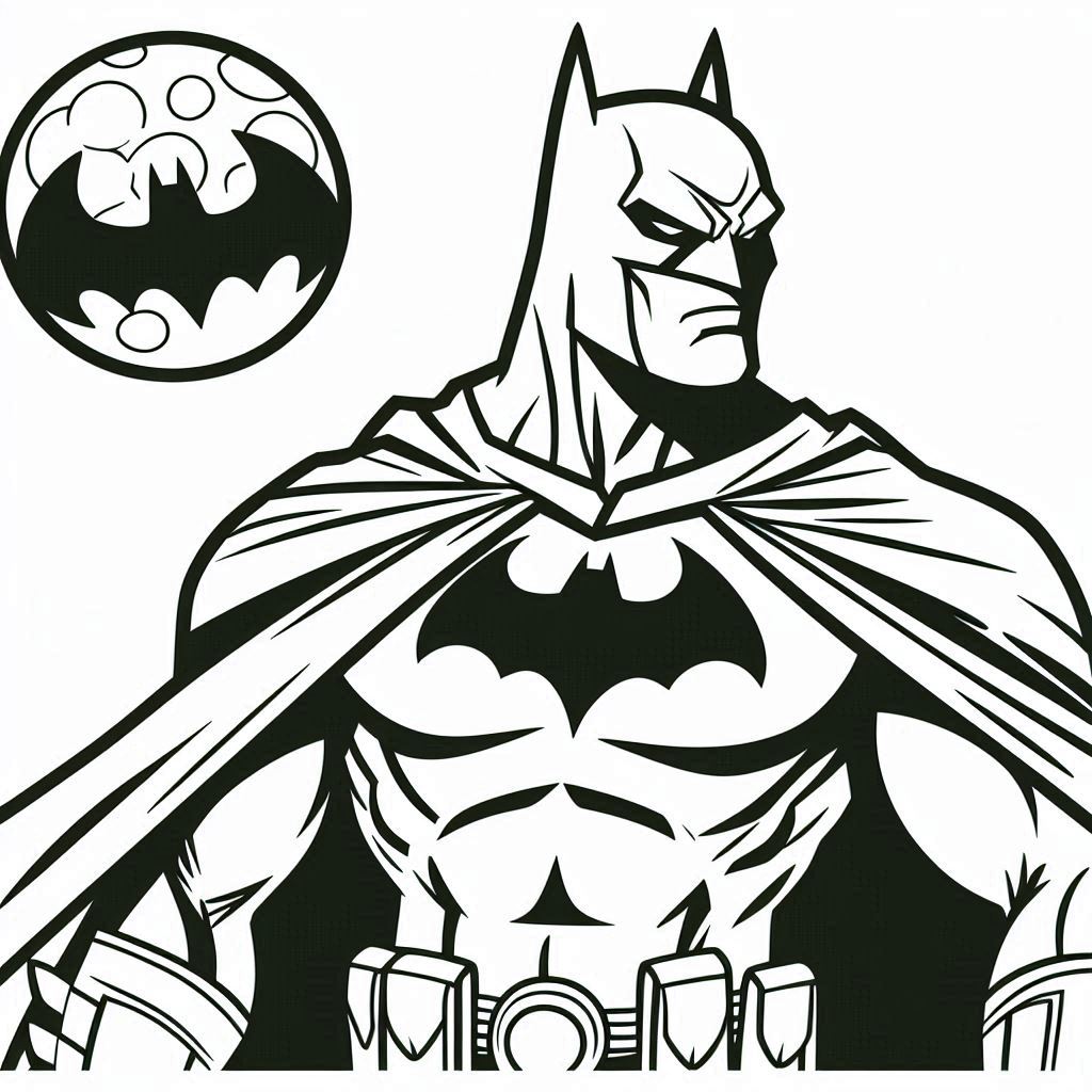 Desenho para colorir e imprimir Batman