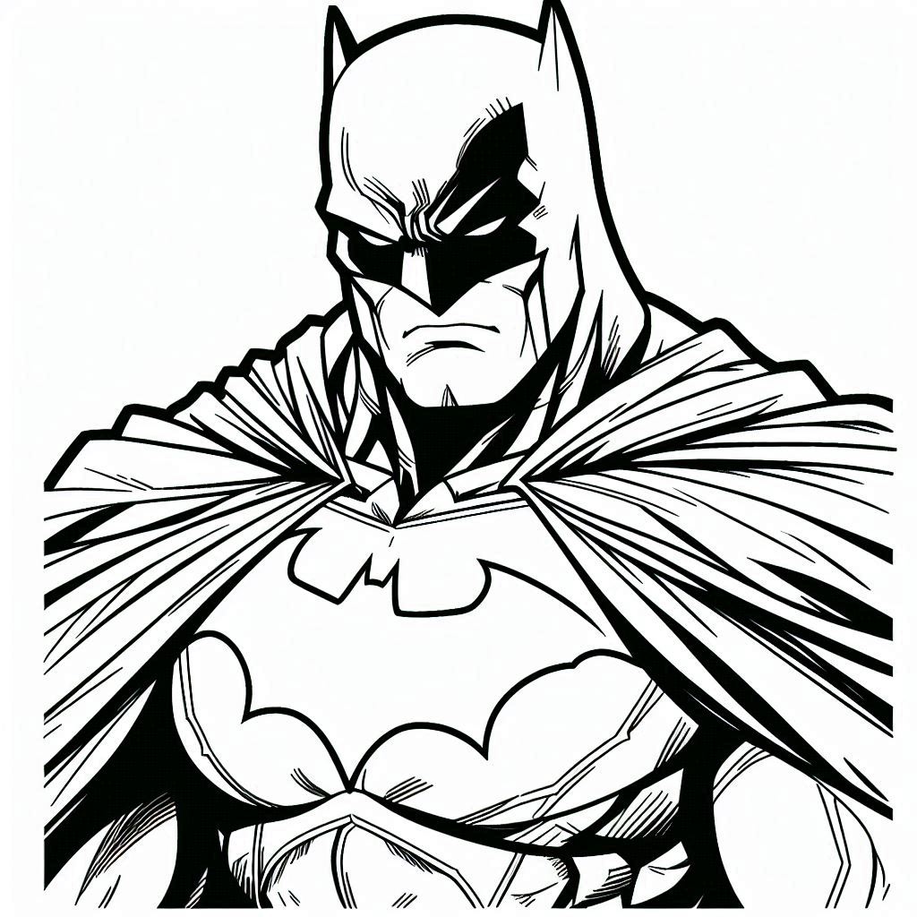 Desenho para colorir e imprimir Batman