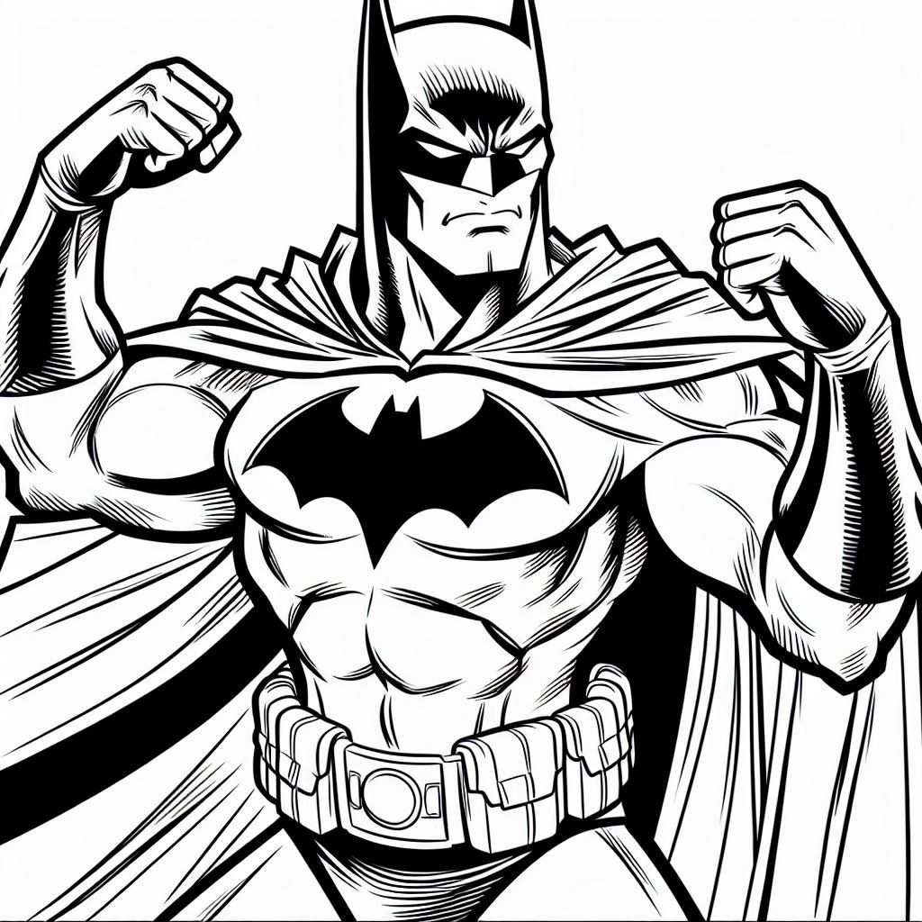 Desenho para colorir e imprimir Batman