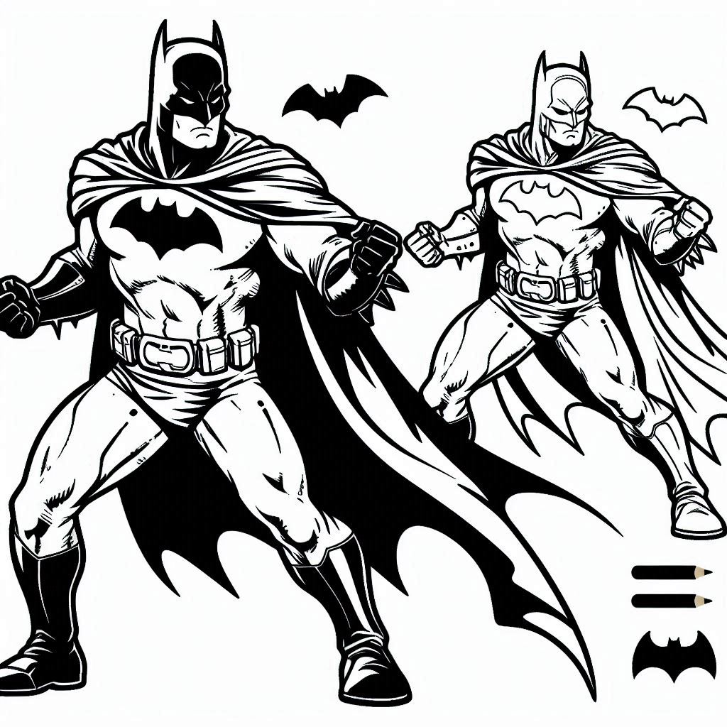 Desenho para colorir e imprimir Batman