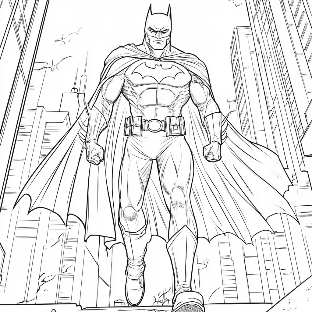 Desenho para colorir e imprimir Batman