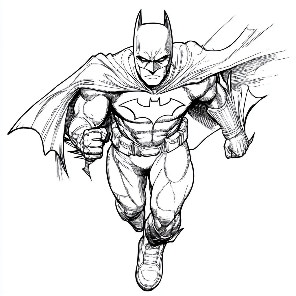 Desenho para colorir e imprimir Batman