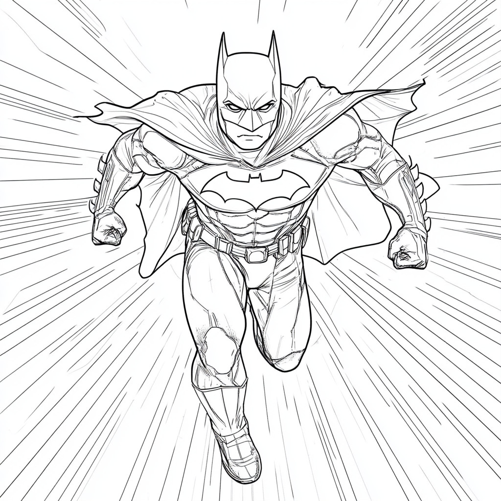 Desenho para colorir e imprimir Batman