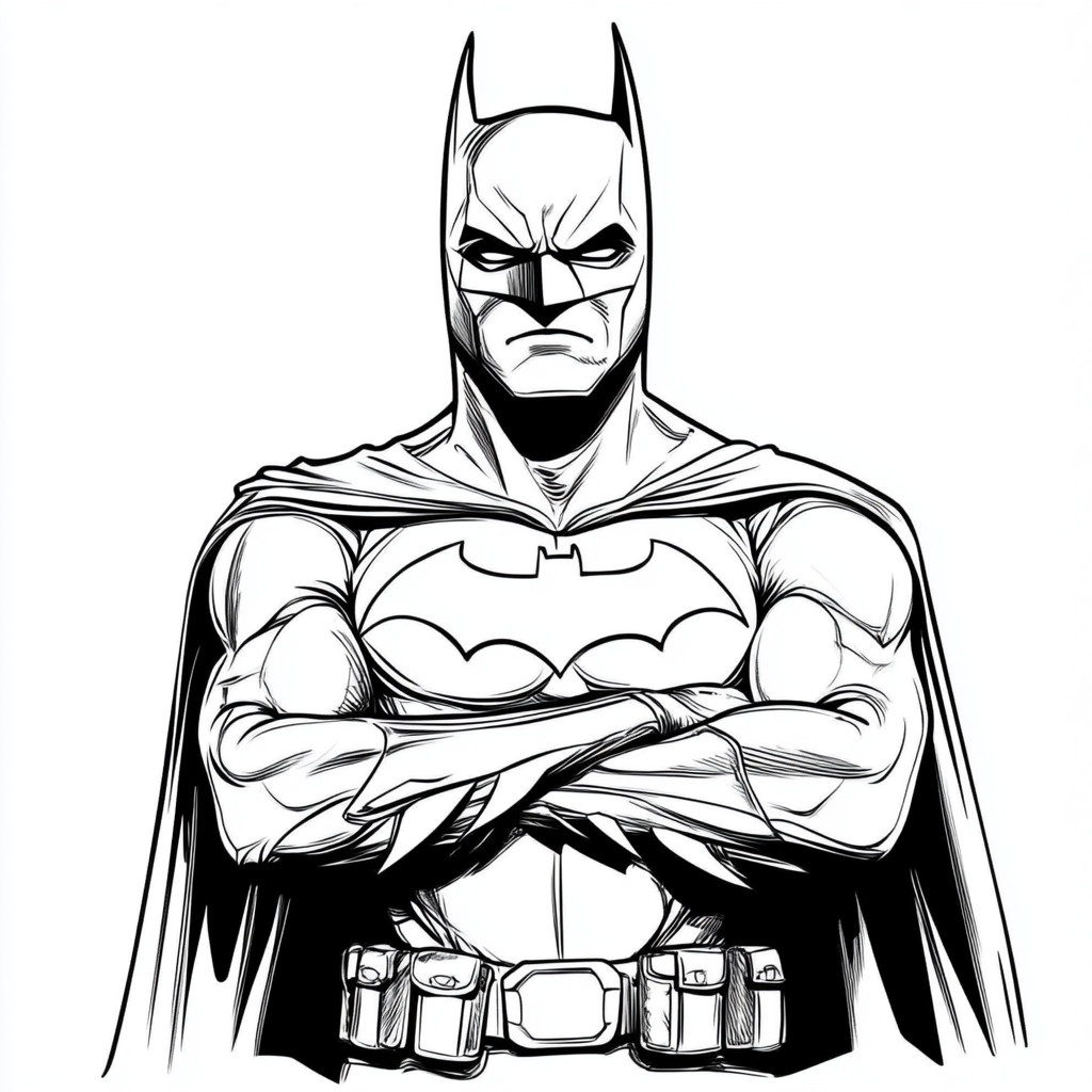 Desenho para colorir e imprimir Batman