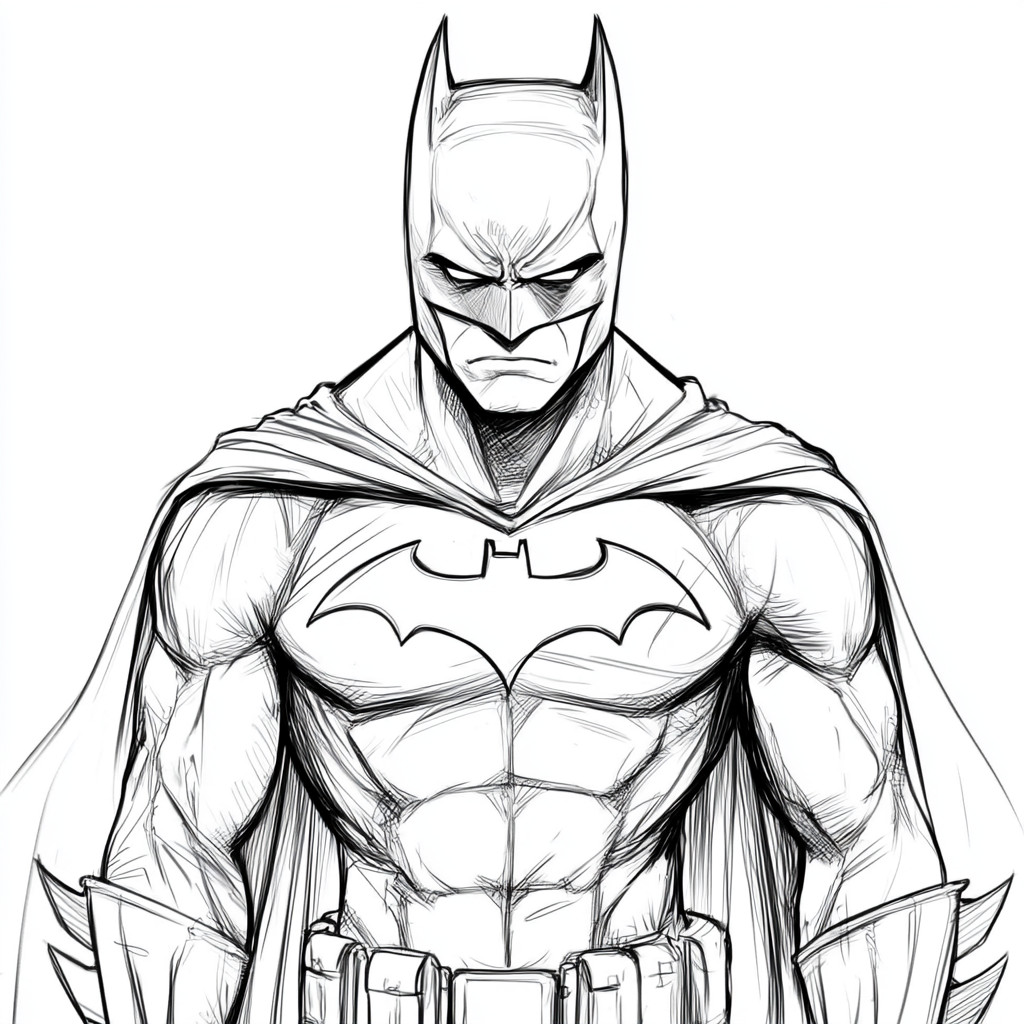 Desenho para colorir e imprimir Batman