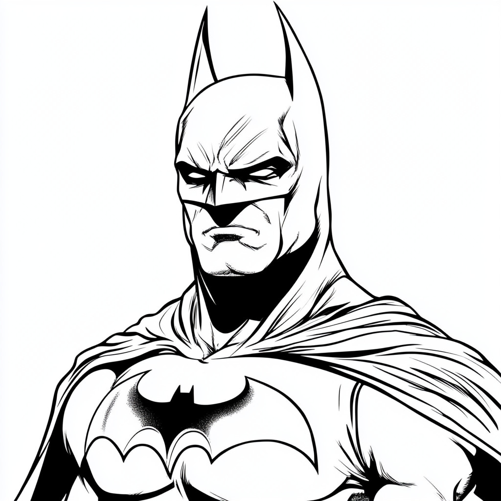 Desenho para colorir e imprimir Batman