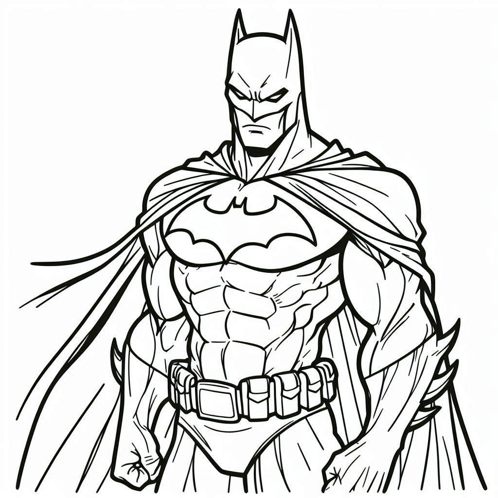 Desenho para colorir e imprimir Batman