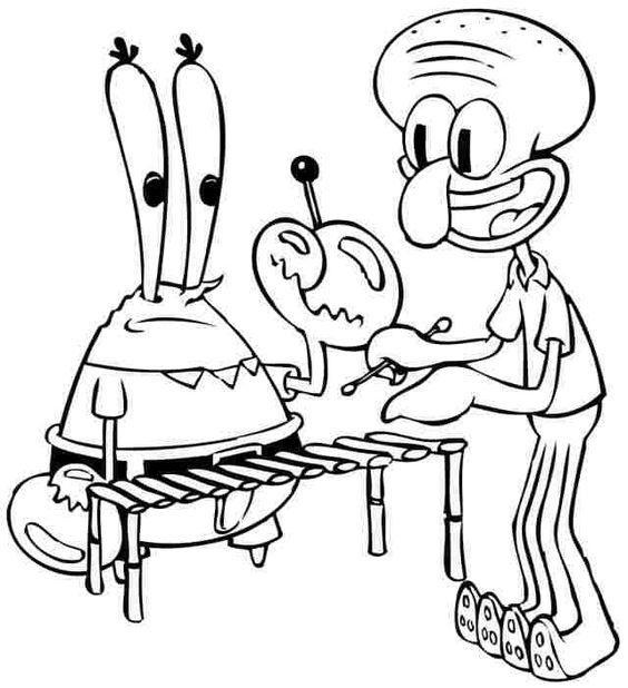 Desenho para colorir e imprimir Bob Esponja