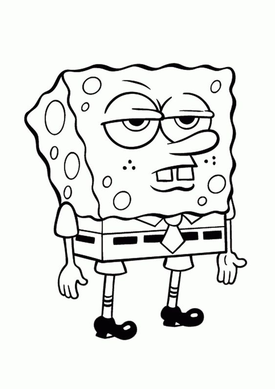 Desenho para colorir e imprimir Bob Esponja