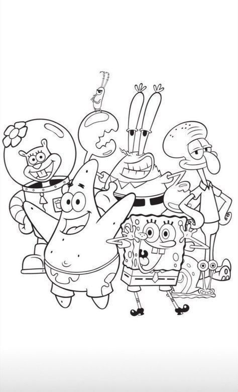 Desenho para colorir e imprimir Bob Esponja