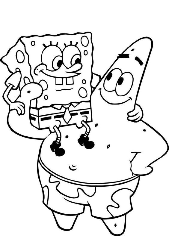 Desenho para colorir e imprimir Bob Esponja