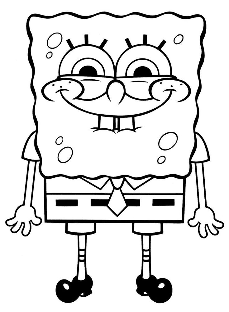 Desenho para colorir e imprimir Bob Esponja