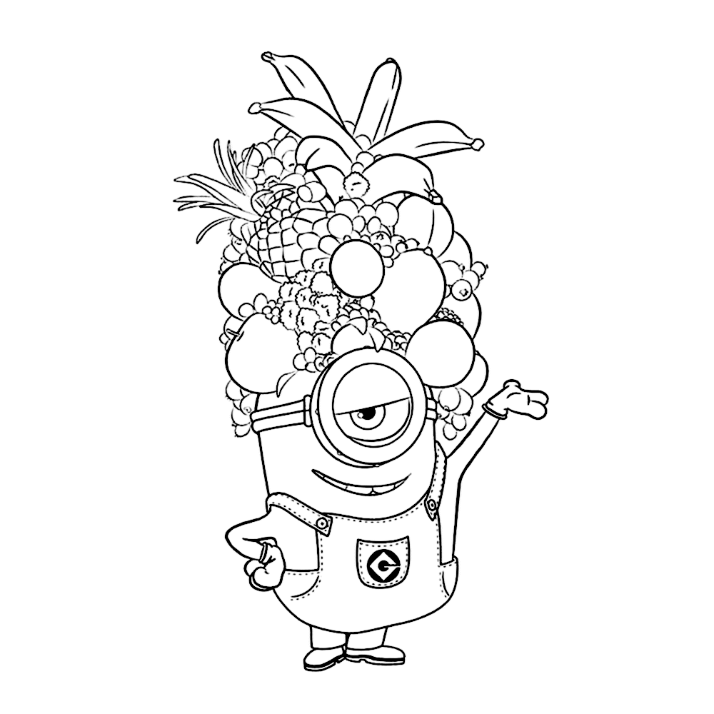 Desenho para colorir e imprimir Minions