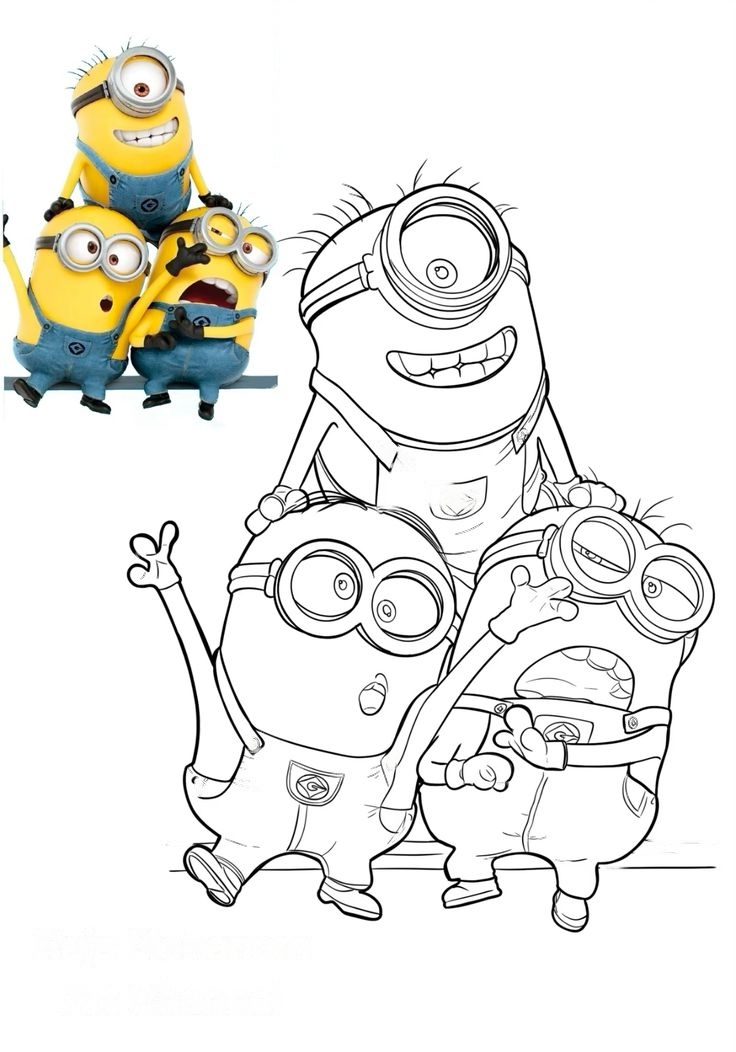 Desenho para colorir e imprimir Minions