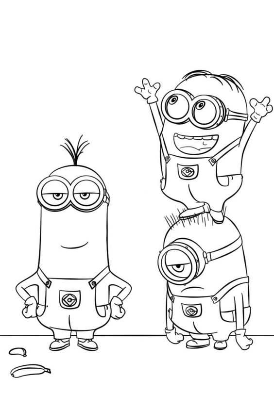 Desenho para colorir e imprimir Minions