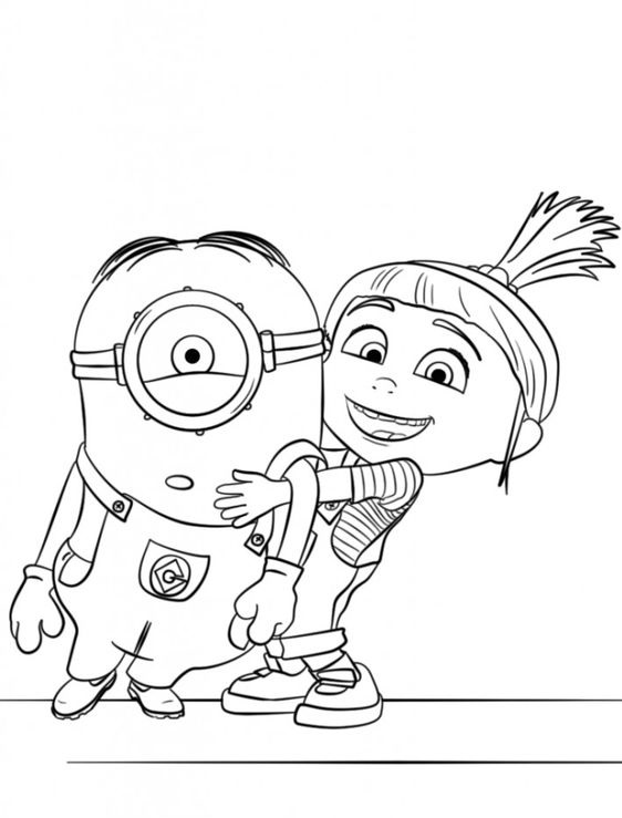 Desenho para colorir e imprimir Minions