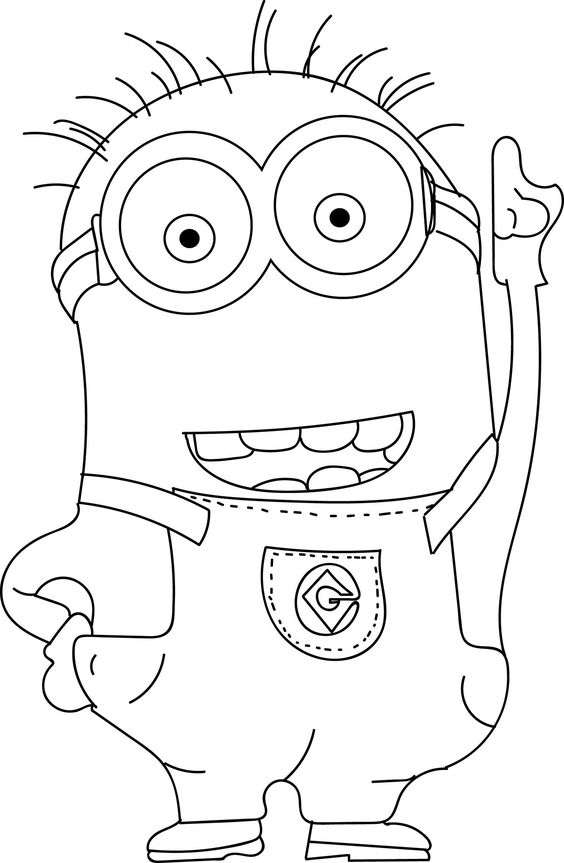 Desenho para colorir e imprimir Minions