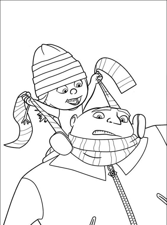 Desenho para colorir e imprimir Minions